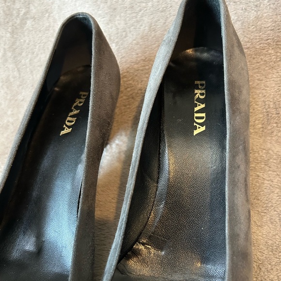 Grey/Black Prada 39.5 Heels - Picture 4 of 12